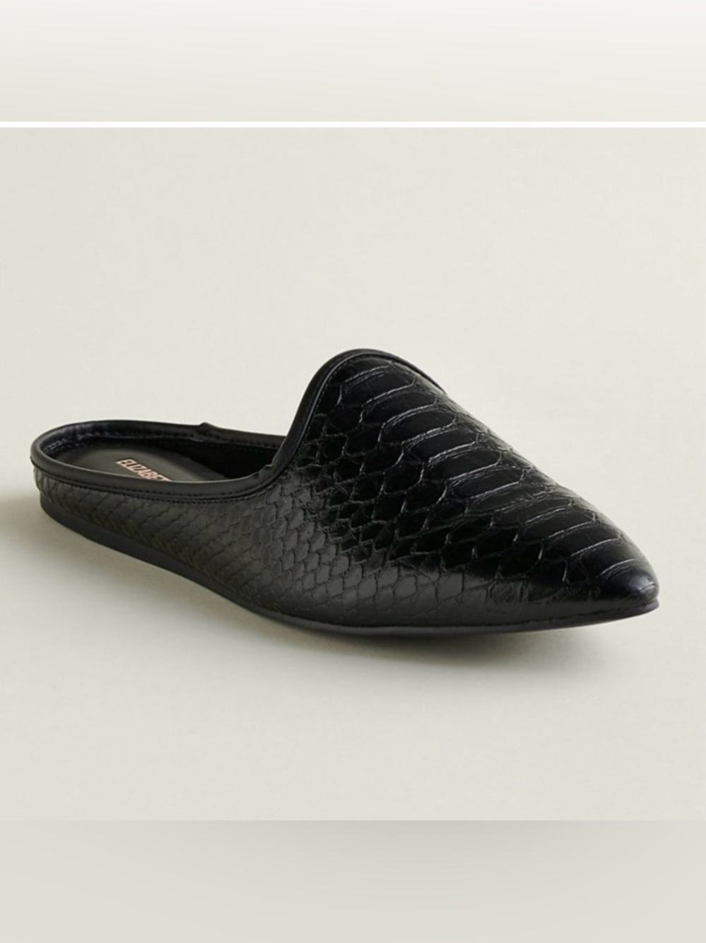 ELIZABETH & JAMES ALLIUM BLACK PHYTON SLIP ON MULES NEW IN BOX 9